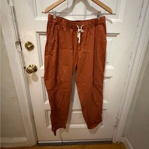 Pact Women's Burnt Orange Cropped Pants